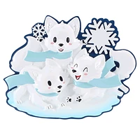 Arctic Fox Family of 3 Ornament