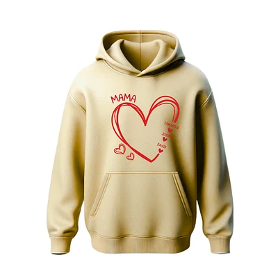 Mama's Heart Personalized Hoodie