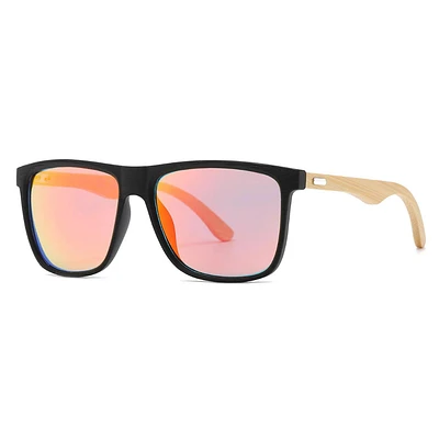 Polarized Bamboo (Square Frame) Sunglasses