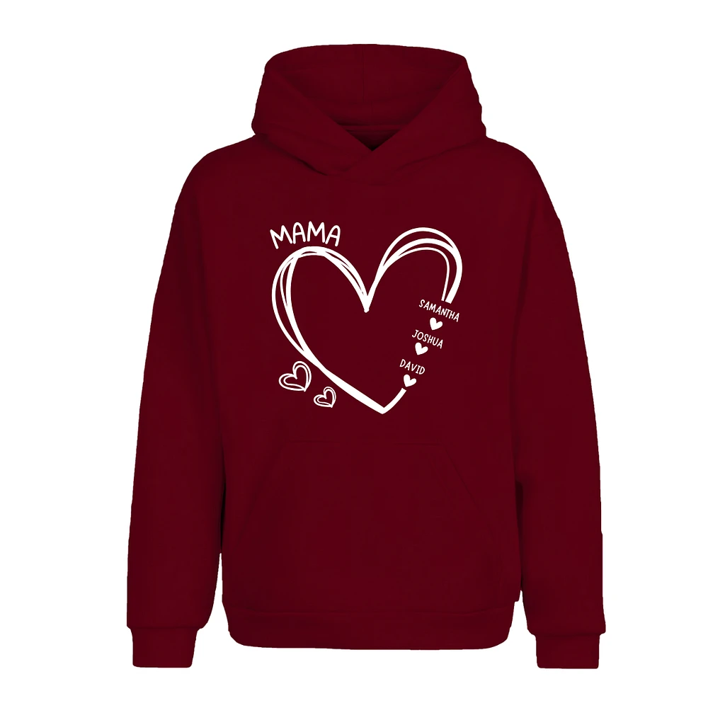Mama's Heart Personalized Hoodie