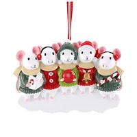 Mouse Family of 5 Ornament