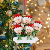 Elves Family of 5 Ornament