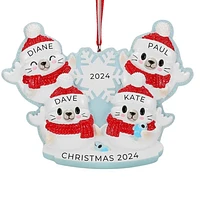Arctic Seal Family of 4 Ornament