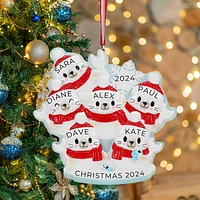 Arctic Seal Family of 6 Ornament