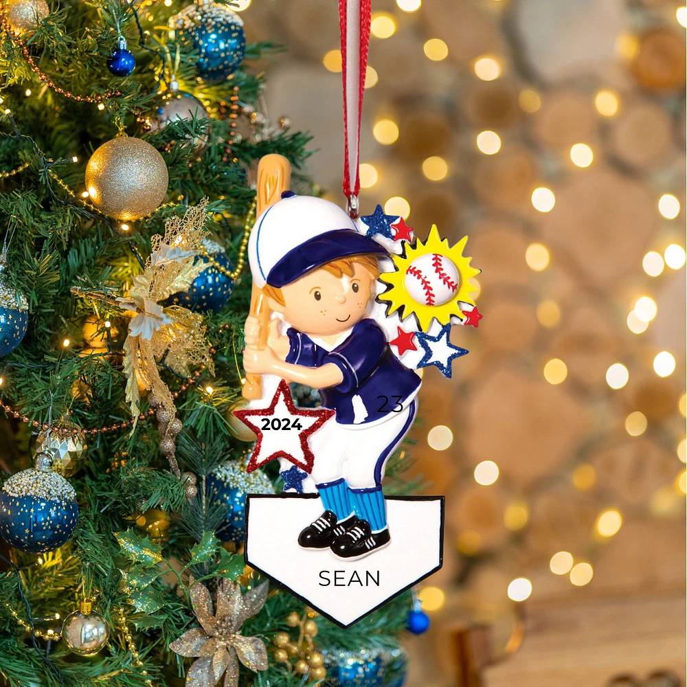 Baseball player - Boy Ornament