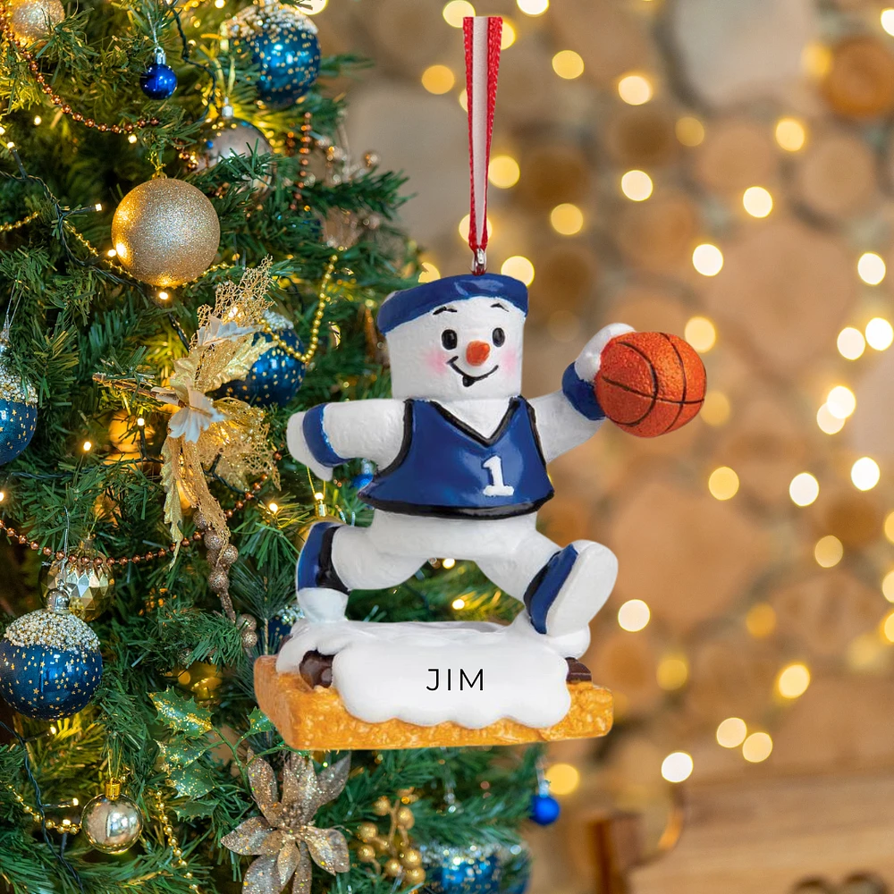 Basketball Snowman Ornament