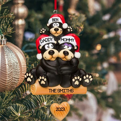 Black Bear Family of Ornament