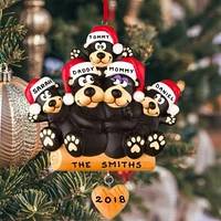 Black Bear Family of 5 Ornament