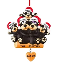 Black Bear Family of 5 Ornament
