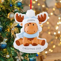 Blue Moose Ornament