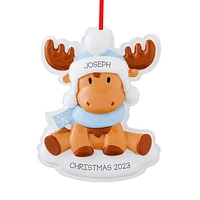 Blue Moose Ornament