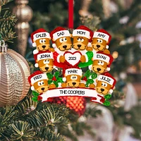 Brown Bear Family of 9 Ornament