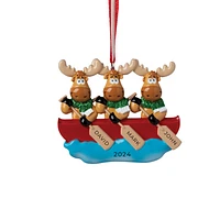 Canoe Moose Family of Ornament