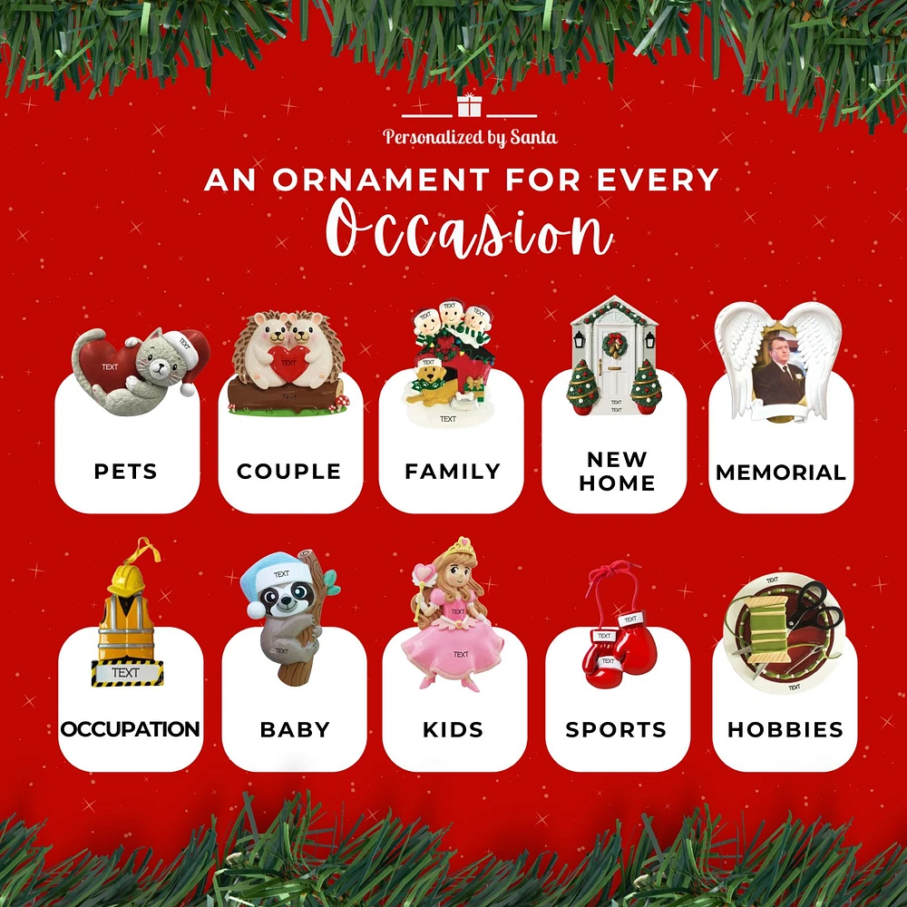 Single Dad with 3 Children Ornament