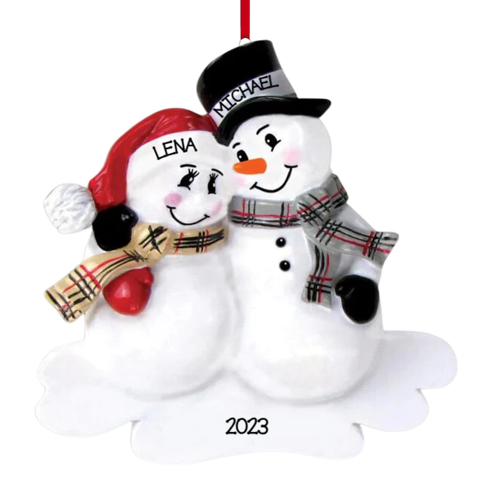 Snowman Couple Ornament