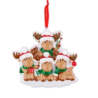 Cutesy Moose Family of 4 Ornament