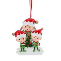 Elves Family of 3 Ornament