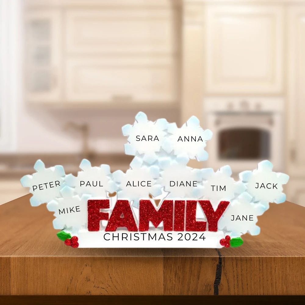 Snowflake Family of - Table Topper Stand Decoration