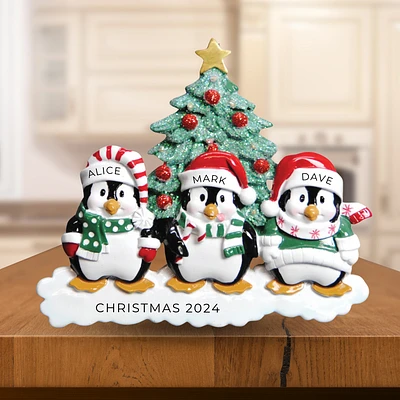 Winter Family of 3 Table Topper