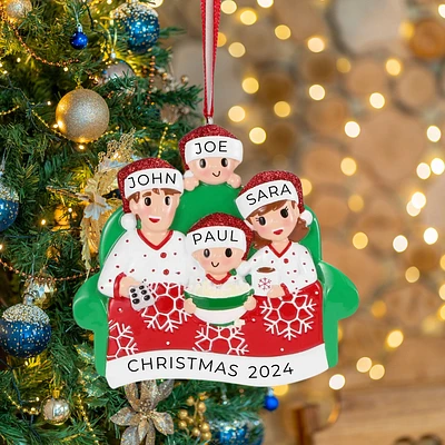Family of 4 Movie Night Ornament