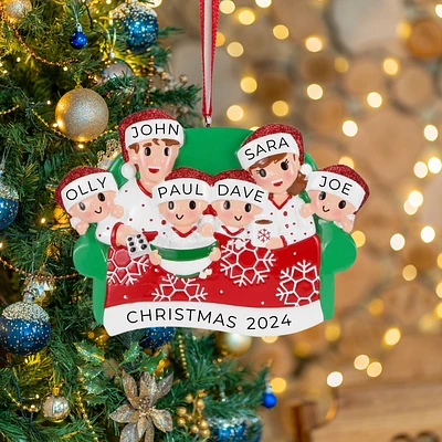 Family of 6 Movie Night Ornament