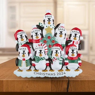 Winter Family of 9 Table Topper