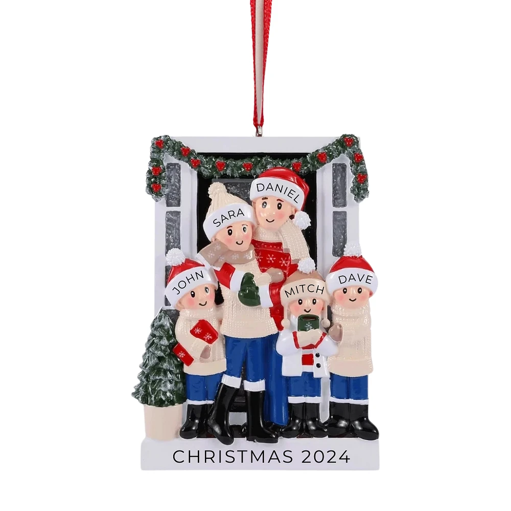 Farm House Family of 5 Ornament