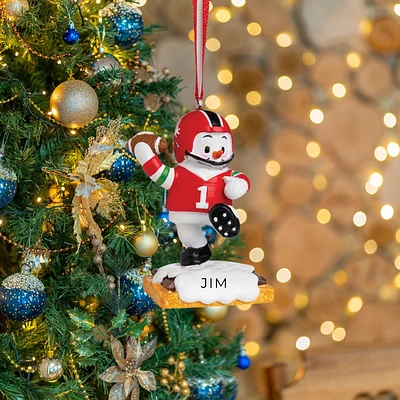 Football Snowman Ornament