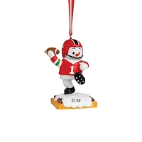 Football Snowman Ornament