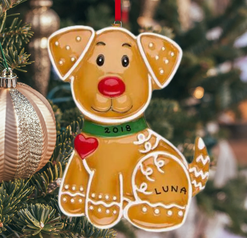 Gingerbread Dog Ornament