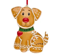 Gingerbread Dog Ornament