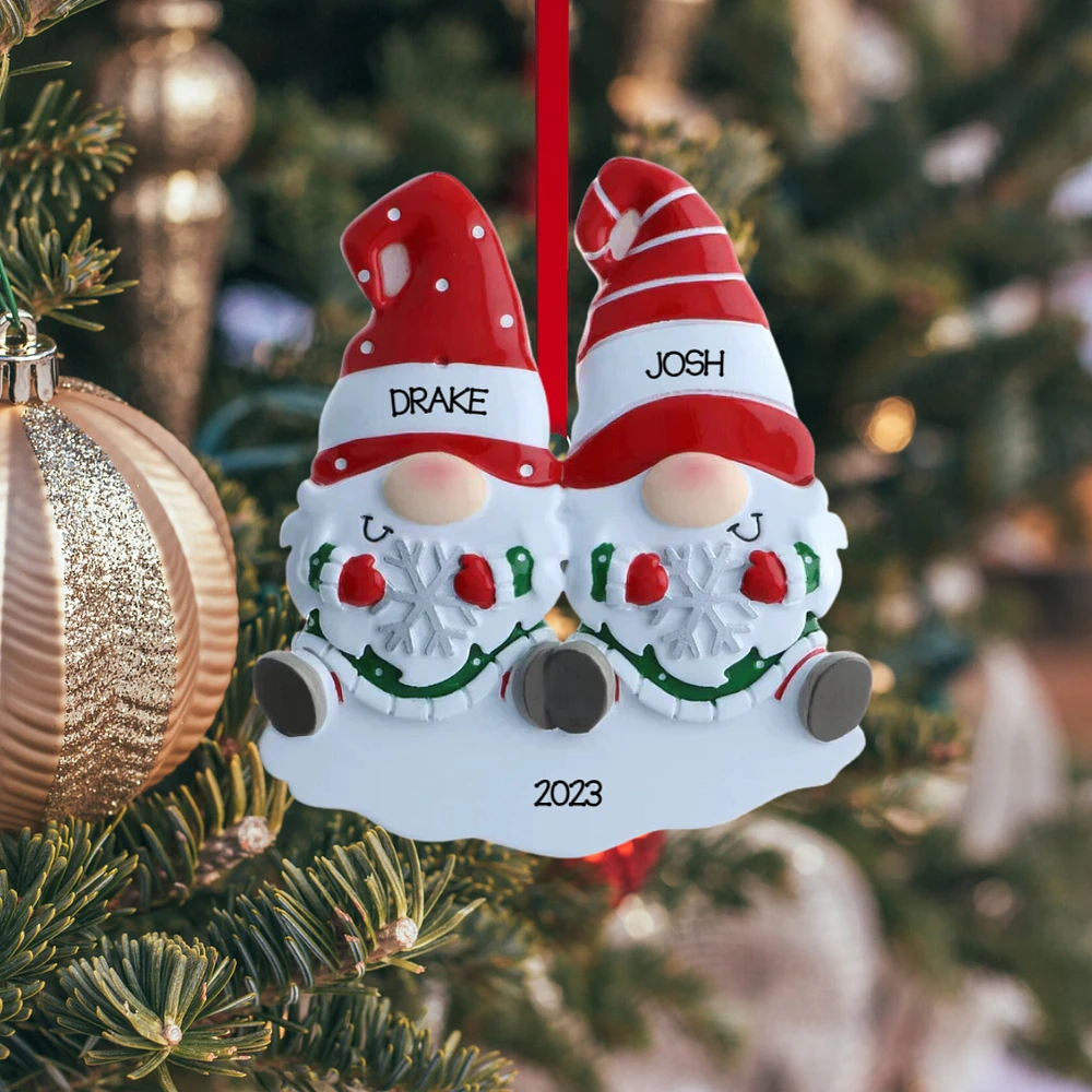 Gnome Couple Ornament