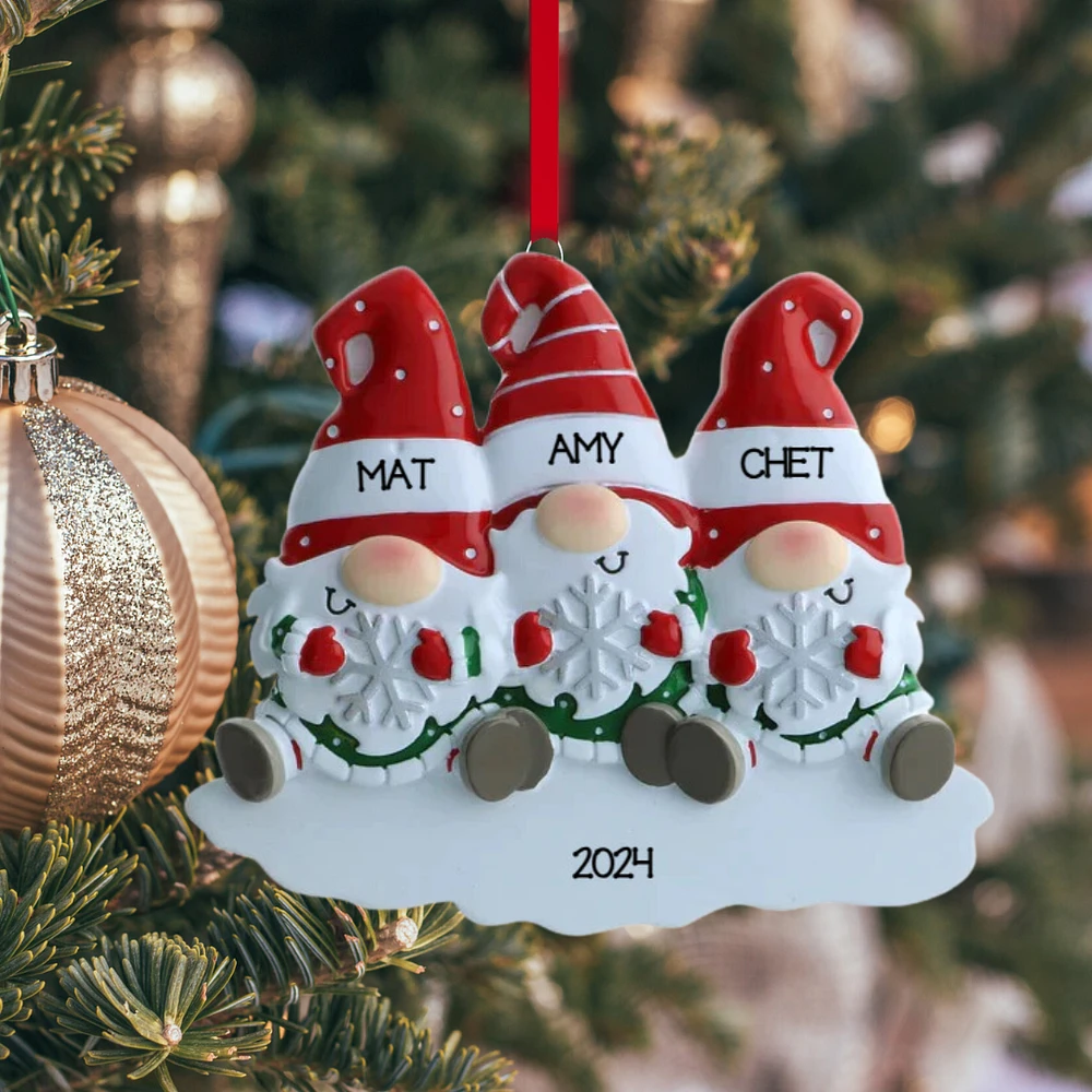 Gnome Family of 3 Ornament