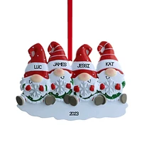 Gnome Family of 4 Ornament