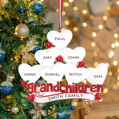 Grandchildren with Seven Hearts Ornament