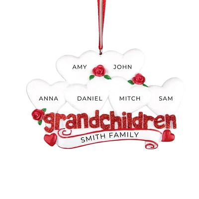 Grandchildren with Six Hearts Ornament