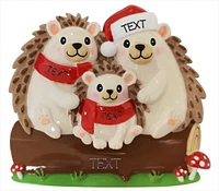 Hedgehog Family of Ornament