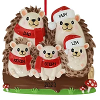 Hedgehog Family of 5 Ornament