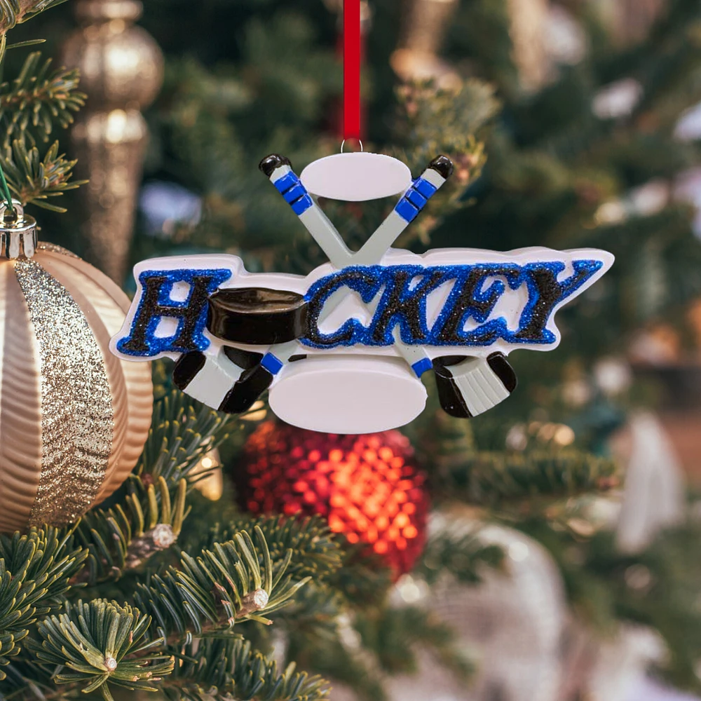 Hockey with Sticks Ornament