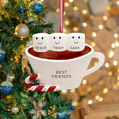 Hot Chocolate Family of 3 Ornament
