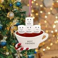 Hot Chocolate Family of 4 Ornament