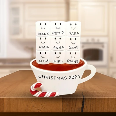 Hot Chocolate Family of 9 - Table Topper Stand Decoration