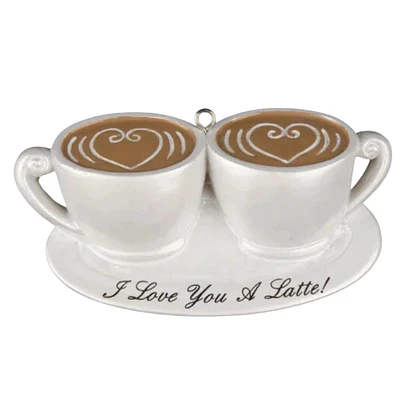 I Love you a Latte Couple Ornament