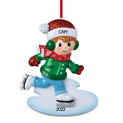 Ice Skating Boy Ornament