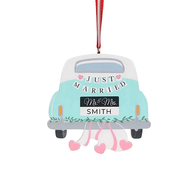 Just Married Car Ornament