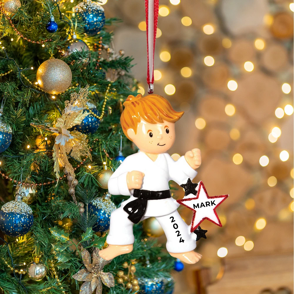 Karate Boy Ornament