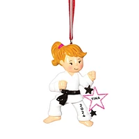 Karate Girl Ornament