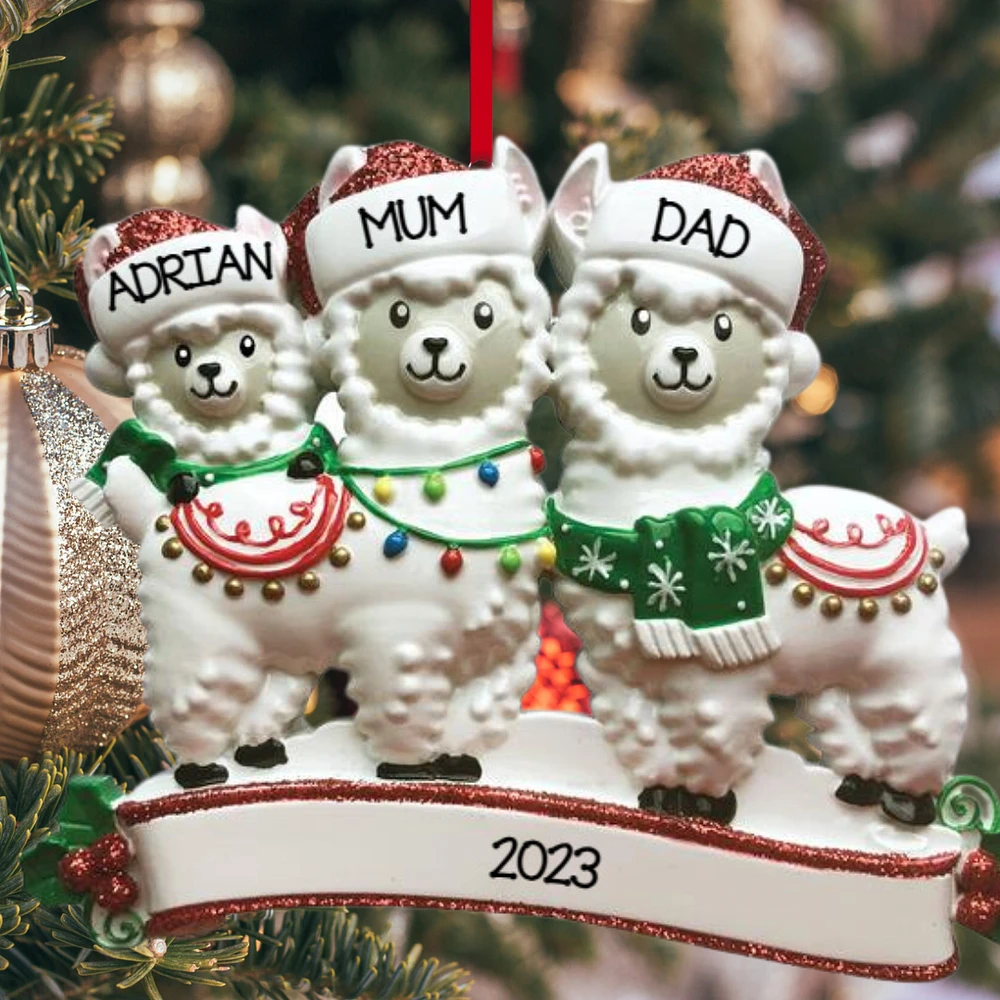 Llama Family of 3 Ornament