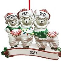 Llama Family of 3 Ornament