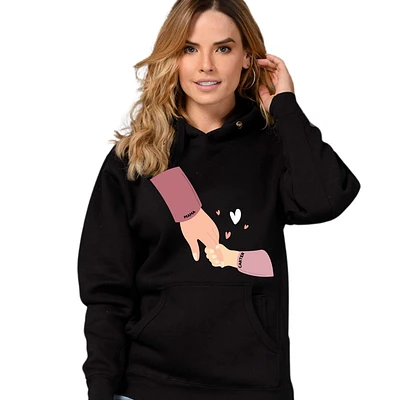 Mama Holding Hands Personalized Hoodie